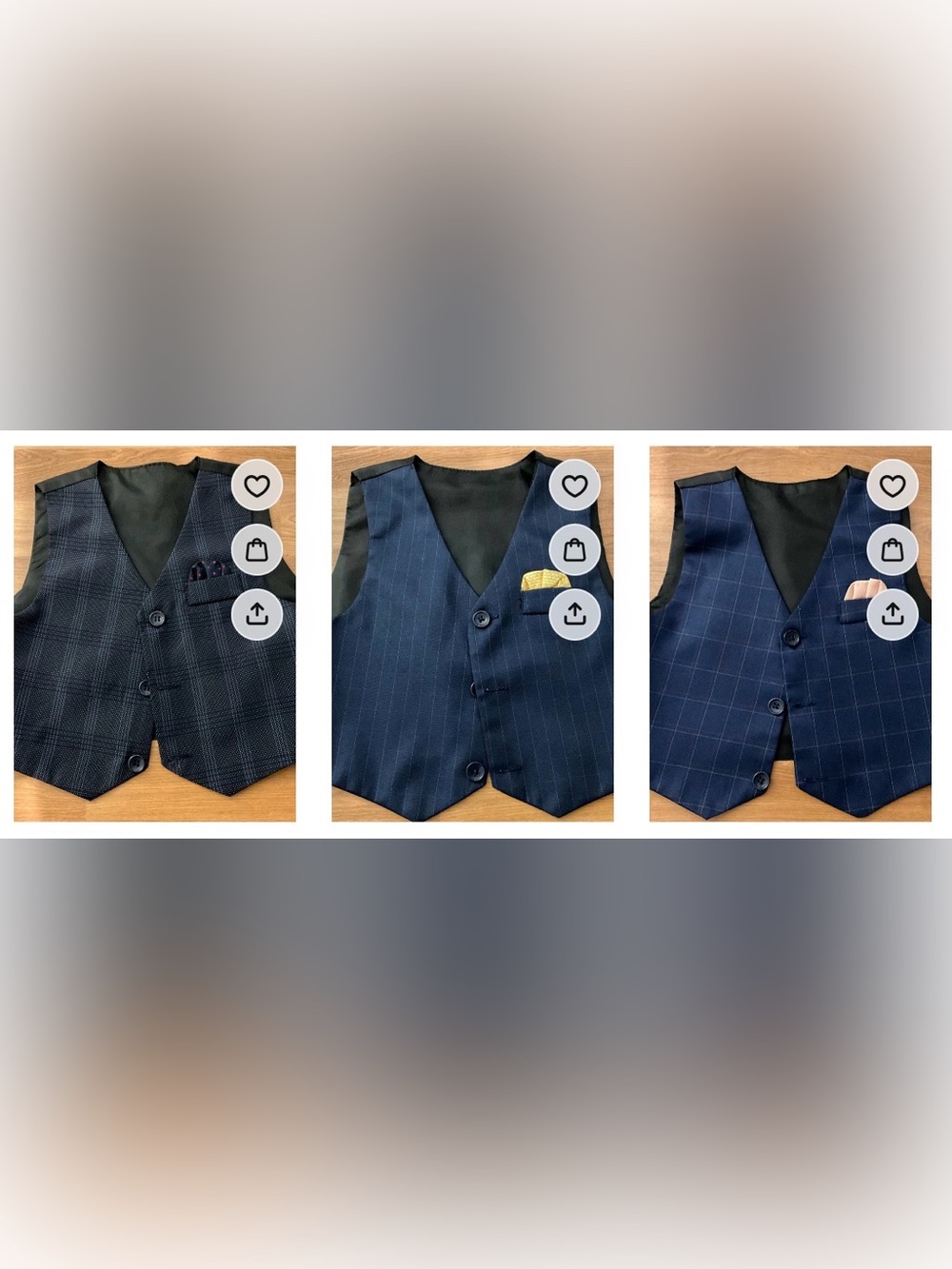 Navy Pinstripe Toddler Vest Bundle, 3 for $18 
2T-3Pk, for Special Occasions.